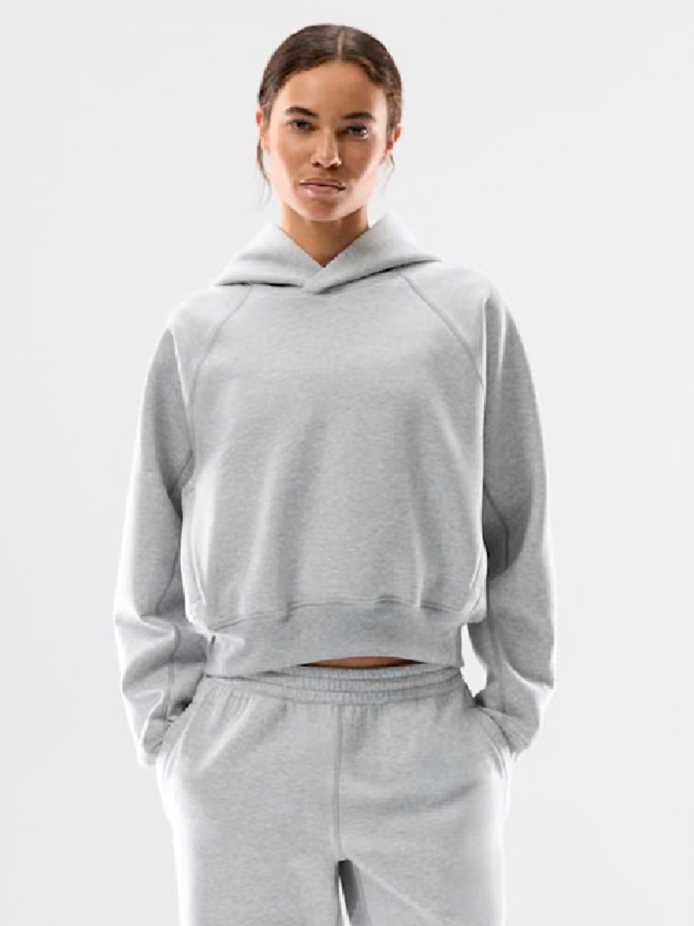 Aritzia Golden FormaFleece Speed Hoodie Heather Chrome Gray M